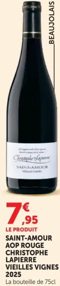 Saint-Amour AOP Rouge Christophe Lapierre Vieilles Vignes 2025