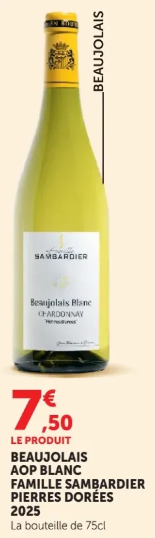 Beaujolais AOP Blanc Famille Sambardier Pierres Dorées