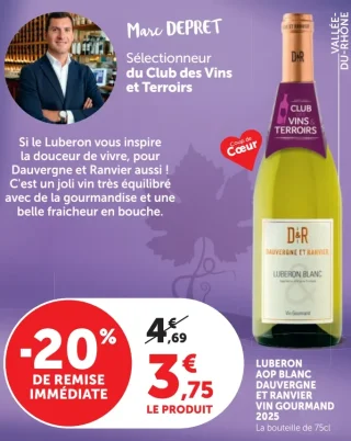Luberon AOP Blanc Dauvergne et Ranvier Vin Gourmand
