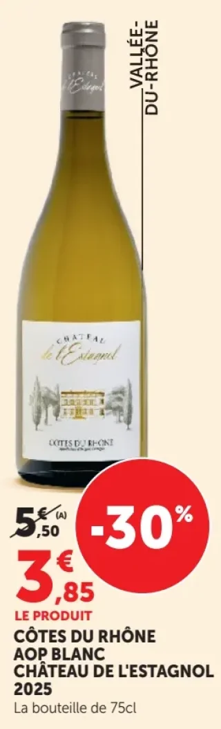 Côtes du Rhône AOP Blanc Château de l'Estagnol