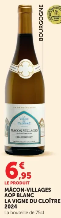 Mâcon-Villages AOP Blanc La Vigne du Cloître 2024