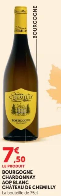 Bourgogne Chardonnay AOP Blanc Château de Chemilly