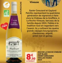 Mâcon La Roche Vineuse AOP Blanc Henry Greuzard Vieilles Vignes 2024