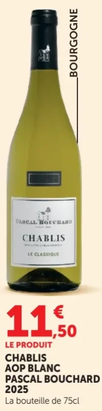 Pascal Bouchard Chablis AOP Blanc 2025