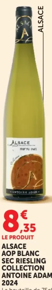 Alsace AOP Blanc Sec Riesling Collection Antoine Adam 2024