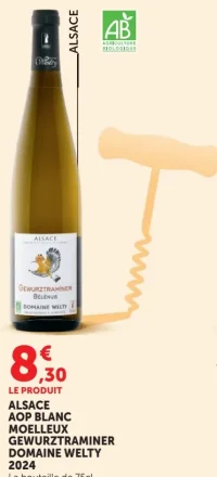 ALSACE AOP BLANC MOELLEUX GEWURZTRAMINER DOMAINE WELTY 2024