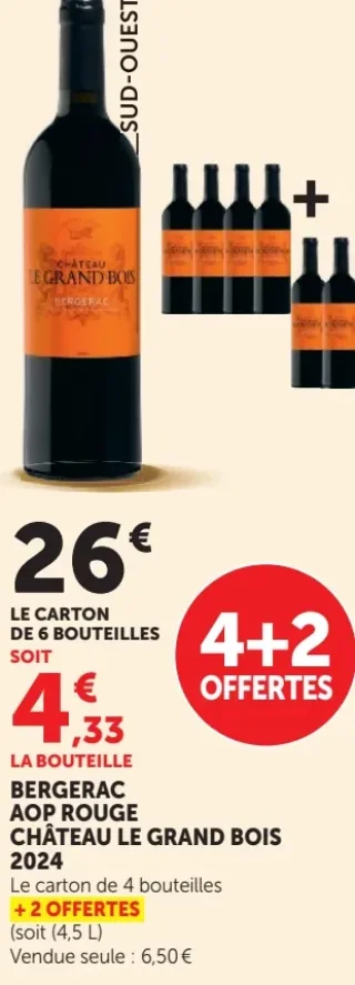 Bergerac AOP Rouge Château Le Grand Bois