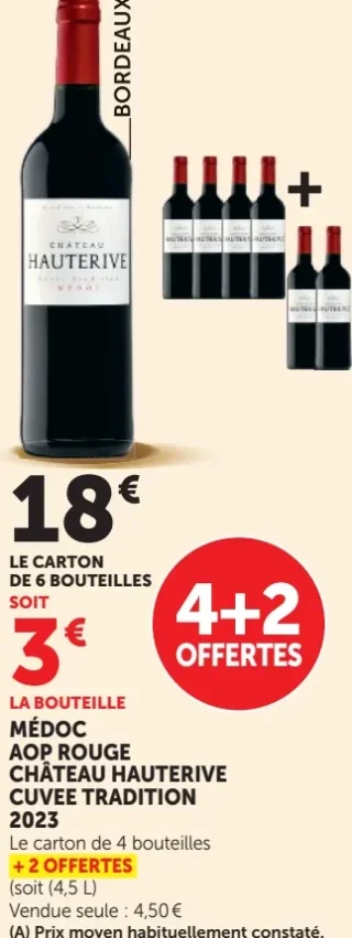 Médoc AOP Rouge Château Hauterive Cuvée Tradition