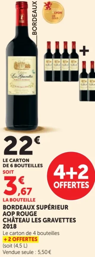 Bordeaux Supérieur AOP Rouge Château Les Gravettes