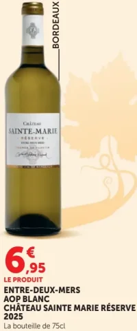 Entre-Deux-Mers AOP Blanc Château Sainte Marie Réserve 2025