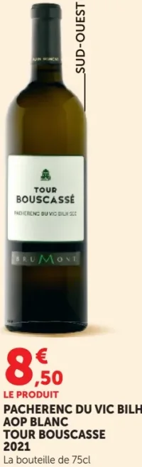 Pacherenc du Vic Bilh AOP Blanc Tour Bouscassé 2021