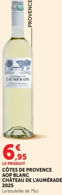 CÔTES DE PROVENCE AOP BLANC CHÂTEAU DE L'AUMÉRADE 2025