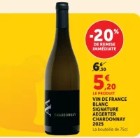 VIN DE FRANCE BLANC SIGNATURE AEGERTER CHARDONNAY 2025