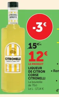 LIQUEUR DE CITRON CORSE CITRONELLI