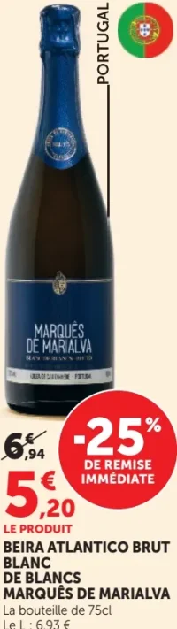 BEIRA ATLANTICO BRUT BLANC DE BLANCS MARQUÉS DE MARIALVA