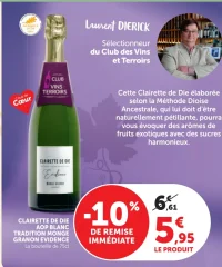 CLAIRETTE DE DIE AOP BLANC TRADITION MONGE GRANON EVIDENCE