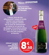 Crémant d'Alsace AOP Brut Henri Ehrhart Millésime 2022 24 Mois