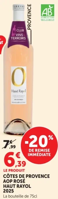 Côtes de Provence AOP Rosé Haut Rayol 2025