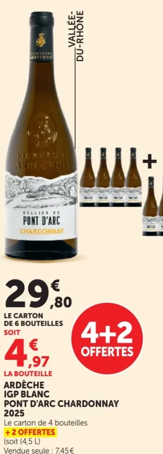 Cellier du Pont d'Arc Chardonnay Ardèche IGP Blanc