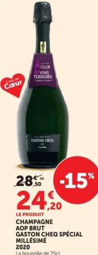 Champagne AOP Brut Gaston Cheq Spécial Millésimé 2020