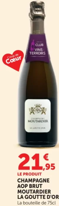 Champagne AOP Brut Moutardier La Goutte d'Or