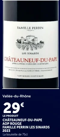 CHÂTEAUNEUF-DU-PAPE AOP ROUGE FAMILLE PERRIN LES SINARDS 2023