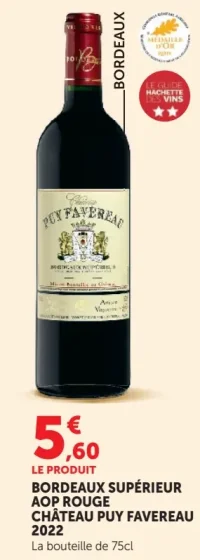 Bordeaux Supérieur AOP Rouge Château Puy Favereau 2022