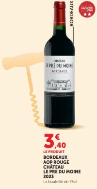 Bordeaux AOP Rouge Château Le Pré du Moine 2023