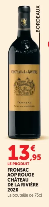 Château de la Rivière FRONSAC AOP ROUGE 2020