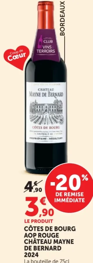 Château Mayne de Bernard CÔTES DE BOURG AOP ROUGE 2024