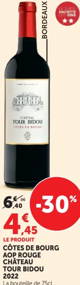 Château Tour Bidou CÔTES DE BOURG AOP ROUGE 2022