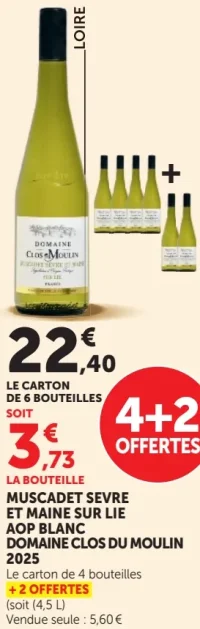 Muscadet Sèvre et Maine Sur Lie AOP Blanc Domaine Clos du Moulin 2025