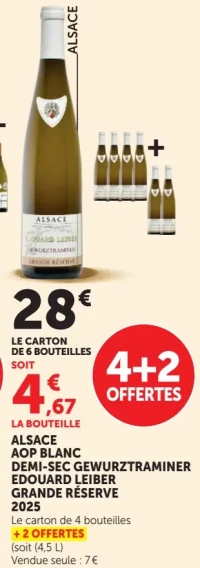 Alsace AOP Blanc Demi-Sec Gewurztraminer Edouard Leiber Grande Réserve 2025