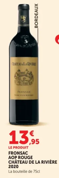 FRONSAC AOP ROUGE CHÂTEAU DE LA RIVIÈRE 2020