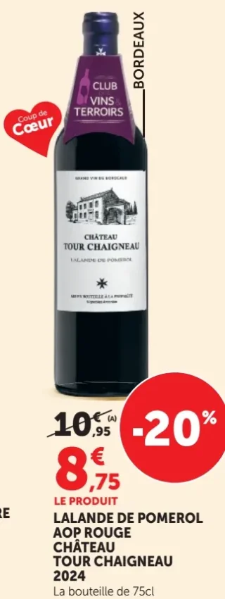 LALANDE DE POMEROL AOP ROUGE CHÂTEAU TOUR CHAIGNEU 2024