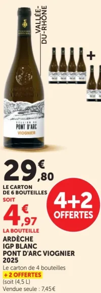 ARDÈCHE IGP BLANC PONT D'ARC VIOGNIER 2025