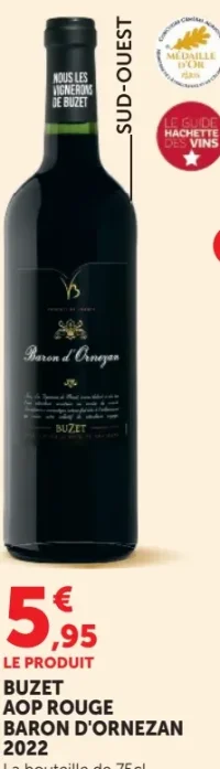 Buzet AOP Rouge Baron d'Ornezan 2022