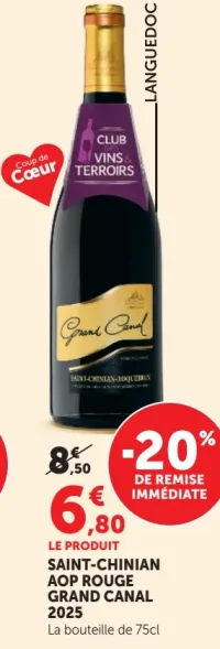 SAINT-CHINIAN AOP ROUGE GRAND CANAL 2025