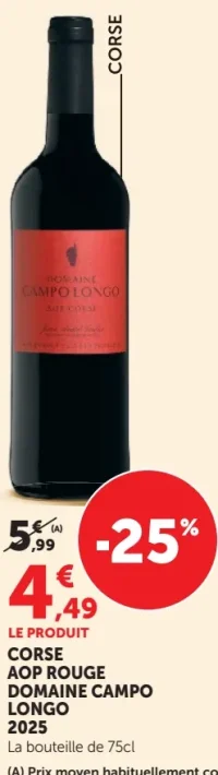 CORSE AOP ROUGE DOMAINE CAMPO LONGO 2025