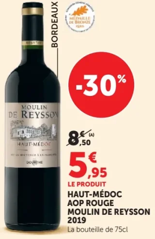 Moulin de Reysson Haut-Médoc AOP Rouge 2019