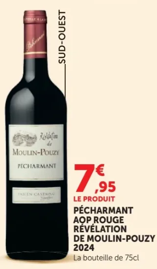 Vin rouge Pécharmant AOP Révélation de Moulin-Pouzy 2024