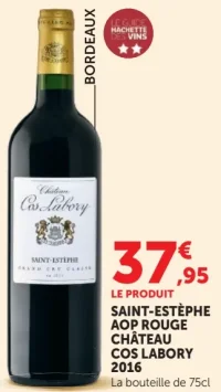 Vin rouge Saint-Estèphe AOP Château Cos Labory 2016