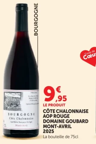 Côte Chalonnaise AOP Rouge Domaine Goubard Mont-Avril 2025