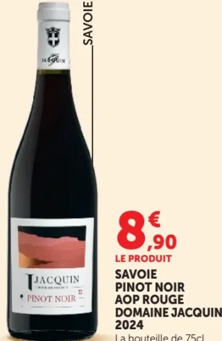 SAVOIE PINOT NOIR AOP ROUGE DOMAINE JACQUIN 2024