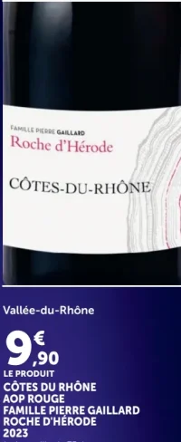 Côtes-du-Rhône AOP Rouge Famille Pierre Gaillard Roche d'Hérode 2023