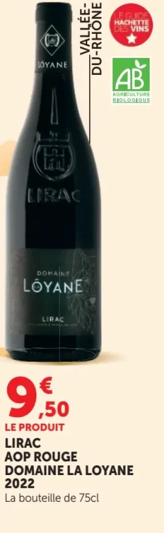 LIRAC AOP ROUGE DOMAINE LA LOYANE 2022