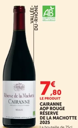 CAIRANNE AOP ROUGE RÉSERVE DE LA MACHOTTE 2025