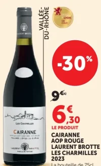 CAIRANNE AOP ROUGE LAURENT BROTTE LES CHARMILLES 2023