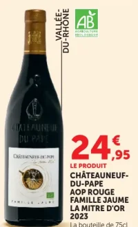 CHÂTEAUNEUF-DU-PAPE AOP ROUGE FAMILLE JAUME LA MITRE D'OR 2023