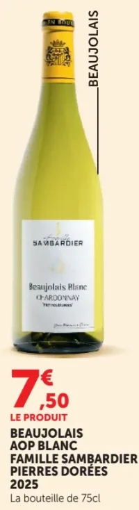 Beaujolais AOP Blanc Famille Sambardier Pierres Dorées 2025